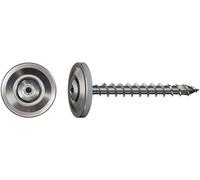 SPAX Vis étanches 4,5 x 45 mm inox A2 tête fraisée bombée filetage complet Ø 15 mm - Lot de 80