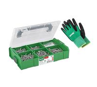 SPAX Mallette de montage L-BOXX Mini kit d'électricien - 475 vis à tête demi-ronde en 5 tailles, 75 chevilles, 3 embouts T-STAR plus et gants de travail 8000000294563