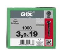 SPAX Spax GIX-C Fraises à rainures 3,9 x 19 H2 filetage fin phosphaté Quantité:1000