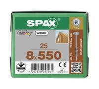 SPAX 0251010805505 Boulon pour godets d'élévateur 8 mm 550 mm T-STAR plus acier 25 pc(s)