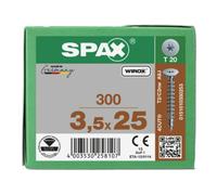 SPAX Spax Vis pour paroi arrière 3,5 x 25 sans tête T-STAR PLUS T10 VG Quantité:300