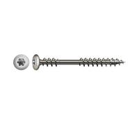 SPAX Vis terrasse Bold, 5 x 56 mm, 100 pièces, Filetage de fixation, Tête décorative, T-STAR plus T20, 4CUT, Acier inoxydable A2-0567000500563