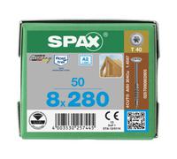 SPAX Spax WIROX Tête de disque 8 x 280 T-STAR PLUS T30 TG 4 Cut Quantité:50