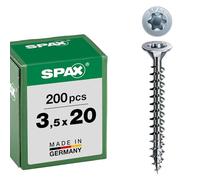 Spax International Vis SPAX WIROX Torx Ø3,5 x 20 mm Tête fraisée Filetage total Boîte 200