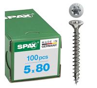 SPAX Vis à bois 1197000500803 5 mm x 80 mm T-STAR plus acier inoxydable A2 100 pièces