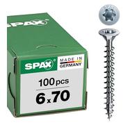 Vis Zingué Torx - Ø6 x 70 mm - Tête fraisée - Filetage Total Boite de 100 - 1191010600703