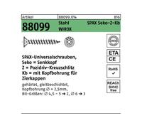 SPAX Vis pour panneau d'aggloméré R 88099 Seko m.Kreuzschlitz-PZ