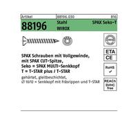 SPAX SPAX Schraube R 88196 Seko pointe/T-STAR VG 10x260-T50 acier galvanisé WIROX 50 pcs Quantité:50