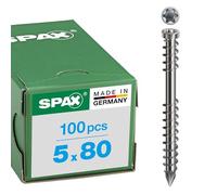 Spax Vis tête fraisée crantée Torx/étoile pour terrasse Inox A2 Ø 5 mm Long. 80 mm Cond. 100