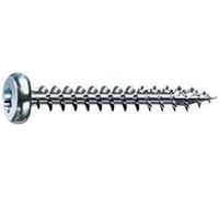 Vis bois tête cylindrique bombé T20 - Ø 4 mm - 30 mm - Zingué blanc - Boîte de 200 pièces - Spax