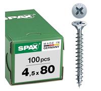 Spax A2J - 1081010350123 4CUT Vis universelle cruciforme à tête fraisée Filetage galvanisé total, 1081010450803