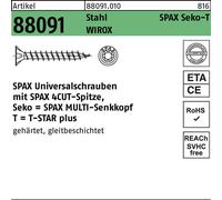 SPAX Vis universelle, 4 x 35 mm, 200 pièces, filetage complet, tête fraisée, T-STAR plus T20, 4CUT, WIROX - 1191010400353