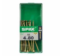 SPAX Vis universelle, 4 x 80 mm, 10 pièces, filetage partiel, tête fraisée, empreinte cruciforme Z2, 4CUT, YELLOX - 4081020400802
