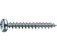 Spax - Vis universelle, tête bombée, cruciforme Z, 4 Cut, filetage galvanisé Blank a2j - 0231010350125, 0/1031/001/3,0/12/ /01