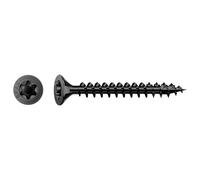 Spax Vis universelle, tête fraisée, noire, T-STAR plus, filetage complet (3,5 x 25 mm, 200 pièces)