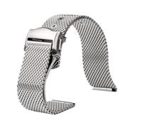 SPAYAGBVPM Bracelet de montre tressé en acier inoxydable, en maille, boucle pliante, 20mm, adapté for Omega Seamaster 300 007 AT150