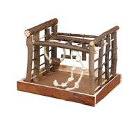 TRIXIE Plateau de jeux Natural Living 25cm - Pour oiseau Brun G
