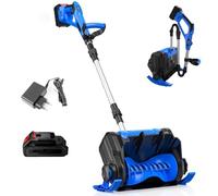 Spazzaneve Senza fili, Pala da Neve pieghevole Con asta in lega di alluminio, larghezza di sgombero 30 cm e 3000 Giri/Min, gittata di 8,5 m, Display Digitale e 1 batteria, per Cortile, fabbrica