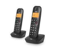 SPC Téléphone sans fil Air Pro Duo - Écran lumineux, Mains-libres, Ident. d'appel, 20 contacts, Noir