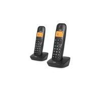 SPC Téléphone sans fil Air Pro Duo - Écran lumineux, Mains-libres, Ident. d'appel, 20 contacts, Noir