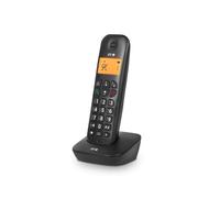 SPC Air - Téléphone Fixe sans Fil avec écran éclairé, identifiant d'appelant, répertoire de 20 Contacts, Mode Mute, 5 mélodies Disponibles, compatibilité Gap et Mode ECO - Noir