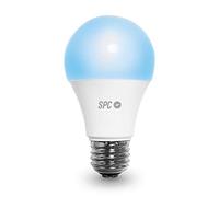 SPC Aura 800 Ampoule LED Wi-Fi E27, 10 W, 806 lm, éclairage intelligent, lumière blanche réglable, intensité variable, application IoT, compatible Alexa, Google Assistant