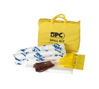 SPC® by Brady Kit Anti-Pollution Huile - Kit Absorbant pour Déversements d’Huiles et de Liquides à Base de Pétrole, Inclus 10 Feuilles Absorbantes pour Huile, 2 Boudins, Gants et Sac de Déchet
