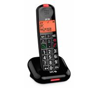 Téléphone sans fil Senior SPC COMFORT KAIRO compat. appareils auditifs, antiSPAM, noir