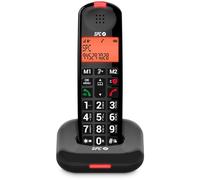 Téléphone sans fil Senior SPC COMFORT KAIRO compat. appareils auditifs, antiSPAM, noir