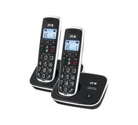 SPC COMFORT Kaiser Duo - Téléphone sans fil avec ID d'appelant - DECT\GAP - (conférence) à trois capacité d'appel - noir (pack de 2)