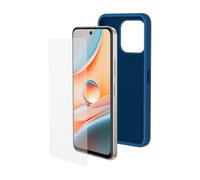 SPC Discovery 3 Pro Protection Pack - Coque en Silicone Bleue avec intérieur en Microfibre + 2 Verres trempés pour SPC Discovery 3 Pro (6,7”) avec Finition Douce, Extra-résistante et Semi-Flexible