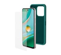 SPC Discovery 3 Pro Protection Pack - Coque en Silicone Vert avec intérieur en Microfibre + 2 Verres trempés pour SPC Discovery 3 Pro (6,7”) avec Finition Douce, Extra-résistante et Semi-Flexible