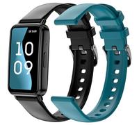 SPC Duo Fit - Bracelet connecté avec écran AMOLED 1,47’’ | Appels Bluetooth et Notifications | +100 Sports | 2 Bracelets Inclus (Noir et Turquoise) | Batterie jusqu'à 8 Jours | IP68 | App Smart You