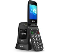SPC Harmony 2 - Téléphone Portable pour Personnes âgées | Touches XL, 4G et Double écran Anti-Rayures (2,8”+1,77”) | Bouton SOS et Profil Ice | Vol. 104dB et Compatible avec Les Aides auditives, Noir