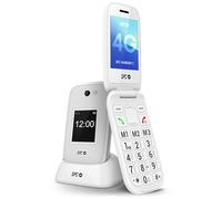 SPC Harmony 2 - Téléphone portable pour personnes âgées | Touches XL, 4G et double écran anti-rayures (2,8”+1,77”) | Bouton SOS et profil ICE | Vol. 104dB et compatible avec les aides auditives, Blanc