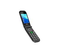 SPC Jasper 2 4G - Téléphone Portable Senior à clapet avec Grandes Touches et Gros Boutons, Compatible avec Les appareils auditifs, Bouton SOS, Double écran, 4G et Socle de Charge, Noir