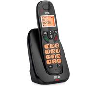 SPC Kairo - Téléphone Fixe sans Fil, Touches et écran éclairés, Identification de l'appelant, Volume Extra, compatibilité Gap, Mode écho, Blocage d'appel, Mains Libres, répertoire 30 Contacts - Noir