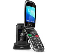 SPC Magnus - Téléphone Portable Senior à clapet avec Grandes Touches, Configuration à Distance, Compatible avec appareils auditifs, Sonnerie à Volume élevé, Bouton SOS, Socle de Recharge USB-C - Noir