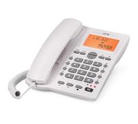 Téléphone fixe filaire Office ID 2 avec écran éclairé, 4 mémoires directes, bureau ou mural - Blanc