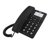 SPC Original Téléphone filaire Bureau/Mural Grandes touches 3 mémoires Sonnerie extra élevée Noir