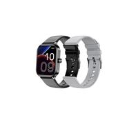 SPC Smartee Duo 3 - Montre connectée avec écran AMOLED 1,93’’ | Appels Bluetooth | Batterie Jusqu’à 7 Jours | 100 Sports | Étanchéité IP68 | Application Smart You | 2 Bracelets Noir et Gris