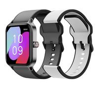 SPC Smartee Duo Pro - Smartwatch Montre Intelligente avec GPS, écran AMOLED 1,78”, True Wireless, appels Bluetooth, Batterie 9 Jours, 100 Sports, 2 Bracelets Inclus (Blanc et Noir), IP68