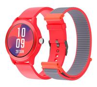 SPC SMARTEE DUO VIVO - Montre connectee rouge bracelet extra, 1.27”, appels Bluetooth G