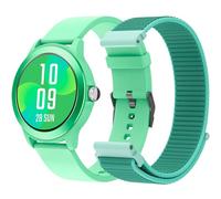 SPC Smartee Duo Vivo - Smartwatch Montre Intelligente de Couleur Turquoise avec Bracelet Interchangeable, Cadran Rond Haute définition 1. 27”, appels Bluetooth, 8 Jours de Batterie, 100 Sports, IP68