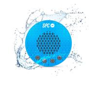 SPC Splash 2 Haut-Parleur sans Fil Bluetooth 5.0 pour Douche avec Ventouse IPX5, Radio FM, Mains Libres, Microphone, Bleu