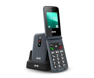 SPC Stella 2 - Téléphone Portable Senior, Grandes Touches, Socle de Charge | Simple, bouton SOS, 3 mémoires directes, configuration à distance depuis l’app SPC Care et compatible appareils auditifs
