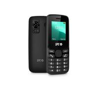 SPC Talk 2 Go - Téléphone Portable Basique | Écran 1,8" | Batterie 9 Jours | Volume de Sonnerie 103 | Lampe Torche, Radio FM | USB-C et Dual-SIM | Très Compact et léger, Noir