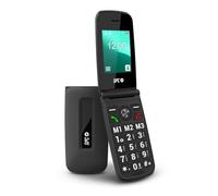 SPC Titan - Téléphone à clapet Senior, Grandes Touches, Noir | Simple, sonnerie forte 100dB, configuration à distance, sonneries/notifications intelligentes, 2 touches de mémoire directe