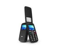 SPC Titan View - Téléphone Portable à clapet pour Seniors avec Grandes Touches, Bouton SOS, Configuration à Distance, 2 mémoires directes, Mains Libres et sans Chargeur - Noir