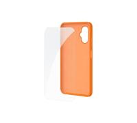 SPC WUUM One Protection Pack - Housse Robuste et 2 Films en Verre trempé pour Le Smartphone pour Enfants SPC WUUM One | Protection Contre Les Chocs et Les Rayures | Orange